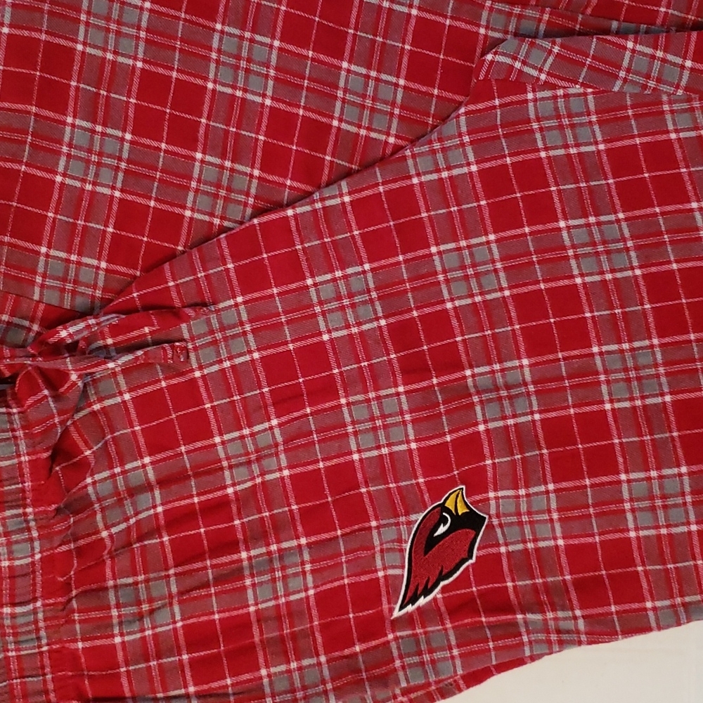 NFL | Men's Red Plaid Arizona Cardinals Sleepwear Flannel XL